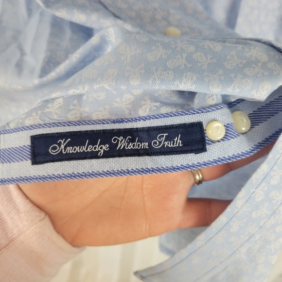 Robert Graham‎ Long Sleeve Button Down Shirt Pastel Blue Size 3XL Stripes - Picture 10 of 14